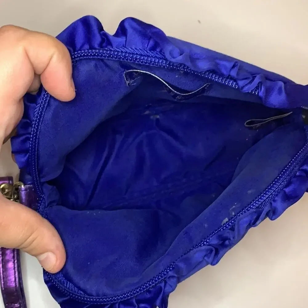 Victoria’s Secret Wristlet Blue Small Pouch with Sparkle